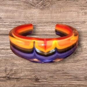 Handblown glass cuff bracelet
